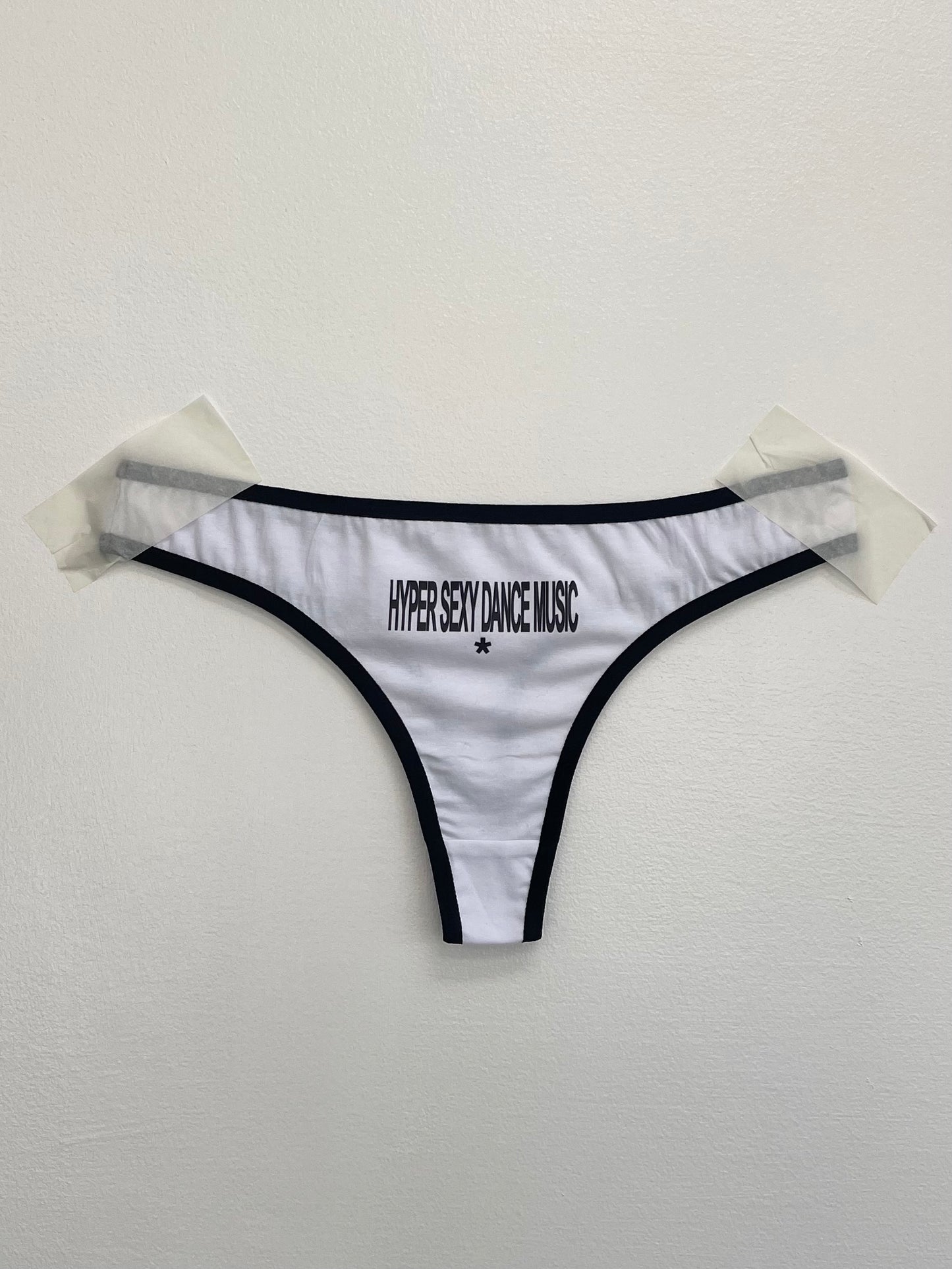 Hyper Sexy Dance Music white thong
