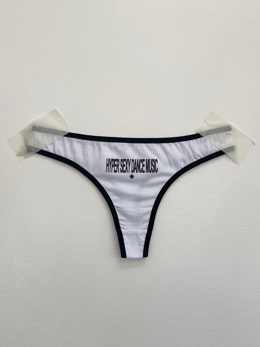 Hyper Sexy Dance Music white thong