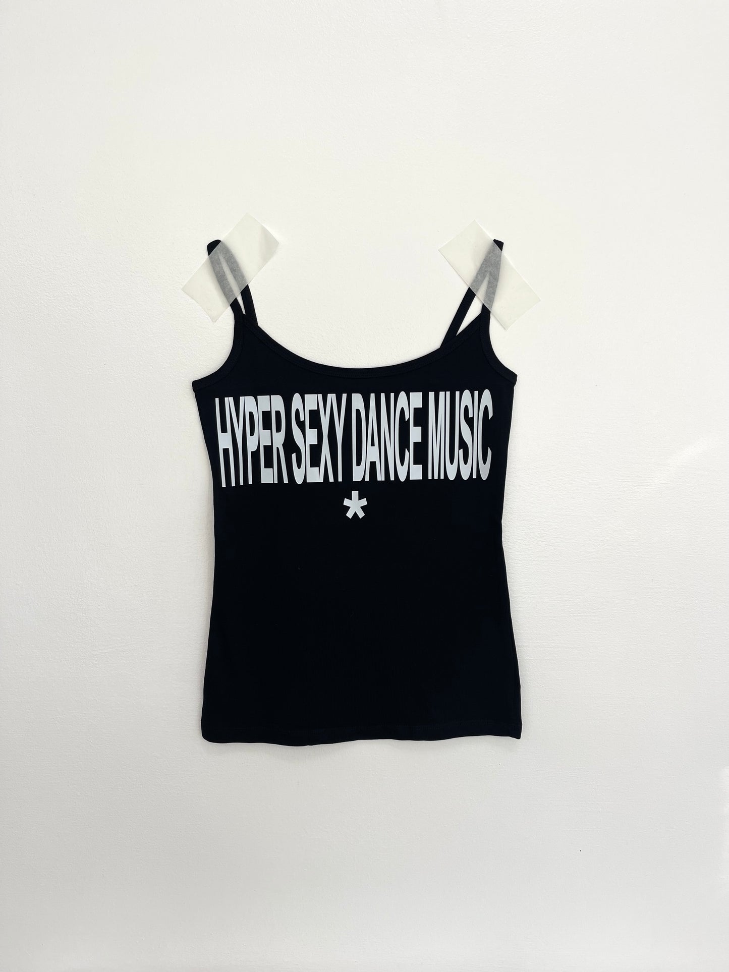 Hyper Sexy Dance Music black strappy vest
